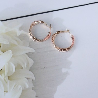 Aros oro rosa