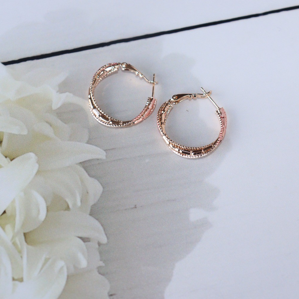 Aros oro rosa