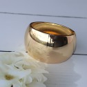 Pulsera Aro Lisa Gruesa Dorada