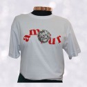 Camiseta oversized blanca estampada
