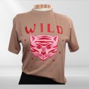 camiseta mocca estampada